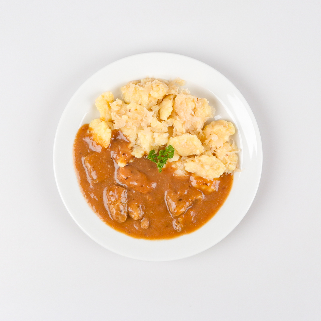 Vepřový vrabec, chlupatý knedlík