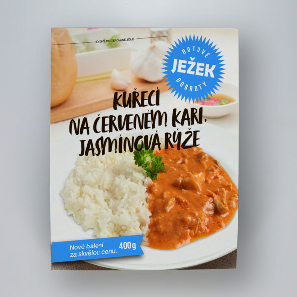 Kuřecí na červeném kari, jasmínová rýže
