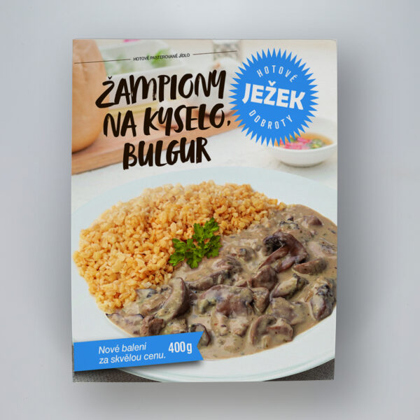Žampiony na kyselo, bulgur