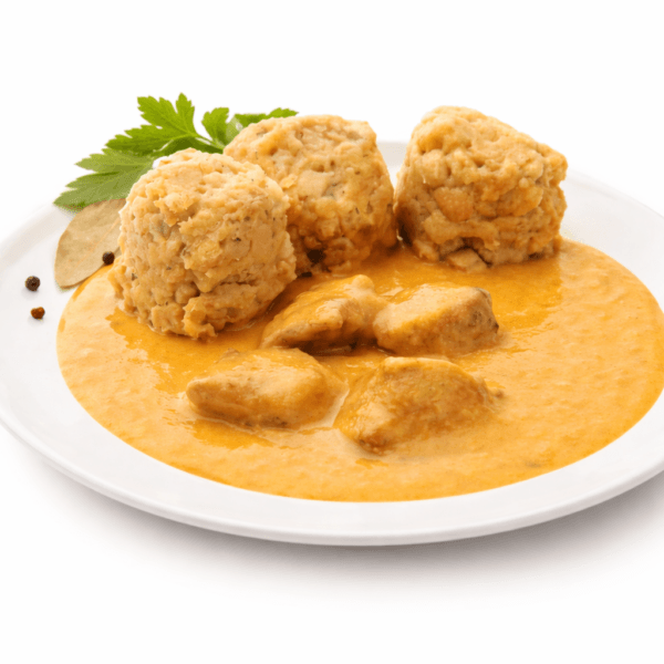 Vepřové na smetaně, žemlový knedlík